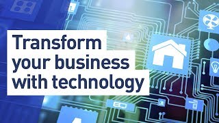 Transform your business with technology AI blockchain IoT and robotics [upl. by Eenyaj]