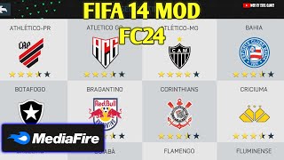 SAIUU FIFA 14 MOD EA SPORTS FC 24 OFFLINE ATUALIZAÇÃO DO MODO CARREIRA E MUITO MAIS [upl. by Enuj971]