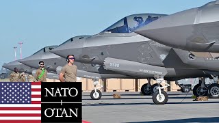 US Air Force NATO F35 and F16 fighters Defense exercises in Europe [upl. by Immanuel970]