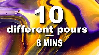 10 Different Fluid Painting Techniques  Acrylic Pouring Art Compilation no 3 [upl. by Dupin]