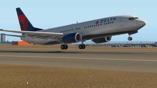 XP11 Zibo 737 First Landing w New FMOD Sounds [upl. by Nahgam]