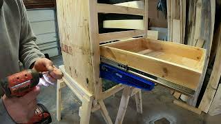 Kreg drawer slide jig review from beginner level cabinet build [upl. by Nylknarf]