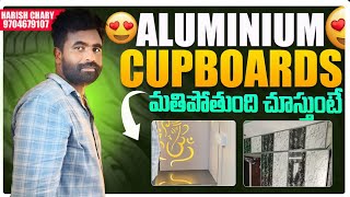 Aluminium Cupboards Wardrobes Kukatpally Site Completed 9704679107interiordesign home cupboard [upl. by Eleira]