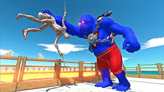 Superman Goro Skullstride vs Infernals on Hell Bridge  Animal Revolt Battle Simulator [upl. by Aramoiz82]