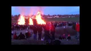 Valborg fire at Gamla Uppsala 2012 [upl. by Pattin514]