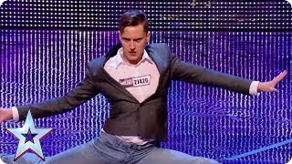 Comedy Impressionist DOES THE SPLITS  Britains Got Talent [upl. by Suiravaj]