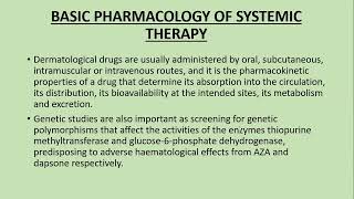 Lecture184 Principles of Systemic therapy Part 1 Rooks Chapter 19 [upl. by Esinet]