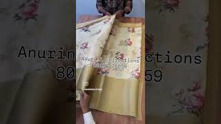 Munga chex floral digital print with 10inch jacquard weaving sarees youtubeshorts sarees [upl. by Leff360]