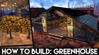 HOW TO BUILD GREENHOUSE Fallout 4 Settlement Building Tips [upl. by Gurevich]