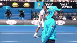 Radek Stepanek Throws Novak Djokovic A Bum Shot  Australian Open 2013 [upl. by Marcoux]