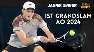 Jannik Sinner  UNBEATABLE in AO 2024  Super Points HD 1080p [upl. by Ealasaid]