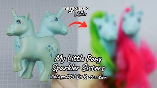 My Little Pony Restoration 1983 Sparkler Sisters  Vintage Hasbro Top Toys Repairing and Rehair [upl. by Axel]