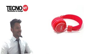 Revisión Audifonos Diadema Inalambricos Con Bluetooth Micro SD Rojos Wia [upl. by Lizette833]