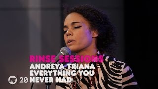 Andreya Triana  Everything You Never Had — Rinse Sessions [upl. by Aguste]