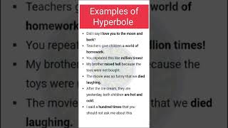 Hyperbole  Examples of Hyperbole  shorts theeducationalspan figureofspeech [upl. by Anuhsal]