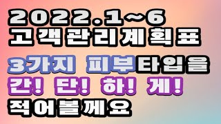 3가지 피부타입의 챠트작성을 간단하게 적어볼께요 2022년 1월6월까지 적용 [upl. by Anneirb]