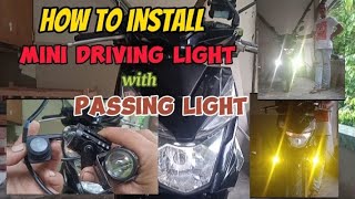 Honda Beat Fi installation of MINI DRIVING LIGHT with PASSING LIGHT [upl. by Aloz]