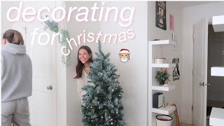 DECORATING MY ROOM FOR CHRISTMAS VLOG  clothing haul [upl. by Imefulo310]