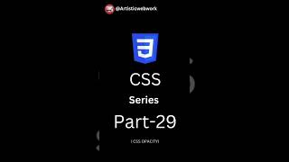 CSS SERIES PART  29  CSS OPACITY [upl. by Cochard]