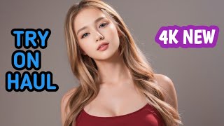 4K Transparent Lingerie Try on Haul  4K Try On  No Bra amp No Panties 2024  clothes on haul [upl. by Perloff741]