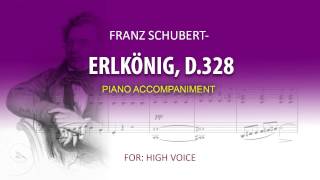 Erlkönig D328  Karaoke piano  Franz Schubert  High voice [upl. by Ubana521]