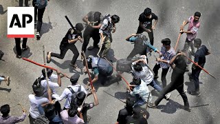 Injured people brought to hospital after deadly unrest over job quotas ruling in Bangladesh [upl. by Magnus774]