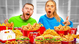 EATING THE ENTIRE MCDONALDS MENU MUKBANG W BEHZINGA [upl. by Cordie864]