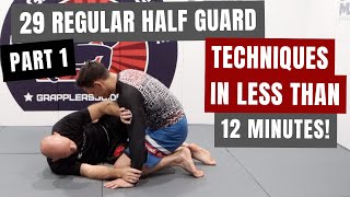 29 Regular Half Guard Techniques In Less Than 12 Minutes Part 1 by Jason Scully [upl. by Hooke]