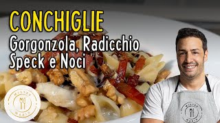 Conchiglie Radicchio Gorgonzola Speck e Noci  Facile e Gustoso da fare in casa [upl. by Noxaj308]