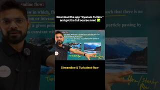 Streamline and turbulent flow Live class Shortsgyanamtuition physics shorts trending [upl. by Ylloh]