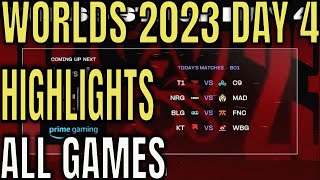 Worlds Highlights ALL GAMES 2023 Day 4 Round 3 [upl. by Netsuj152]