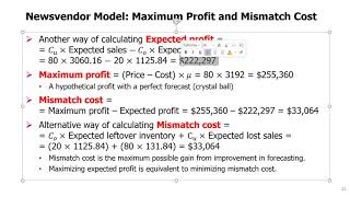 SCM Topic 3  4 The Newsvendor Model Performance Metrics [upl. by Noirred]