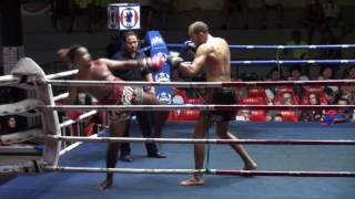 Dave Tiger Muay Thai vs Sakchai Elite Fight Club 12916 [upl. by Ahtaela]