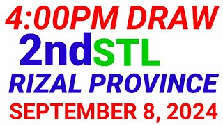 STL  RIZAL PROVINCE September 8 2024 2ND DRAW RESULT [upl. by Samuele]