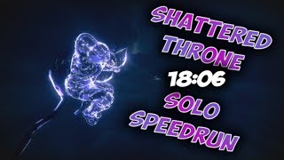 Solo Shattered Throne Speedrun WR 1806  Destiny 2 Forsaken [upl. by Tada416]