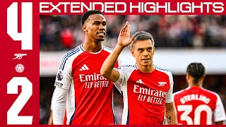 INJURYTIME GOALS SEAL WIN  EXTENDED HIGHLIGHTS  Arsenal vs Leicester City 42  Premier League [upl. by Sadella]