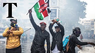 LIVE Protesters clash with police in Kenya [upl. by Phionna]