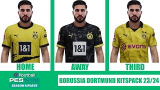 eFootball PES 2021  BORUSSIA DORTMUND KITSPACK 2324 [upl. by Wendall]