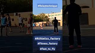 Best relay betton exchange technique realytechnique athletics athletictraining trackandfield [upl. by Aicnorev460]