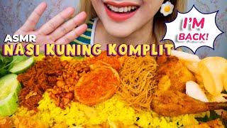 I’M BACK QEILICIOUS😍 ASMR NASI KUNING KOMPLIT OREK TEMPE TELOR BALADO BIHUN  ASMR Indonesia [upl. by Leblanc]