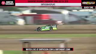 DIRTVISION REPLAYS  Davenport Speedway July 24th 2019 [upl. by Adelle]