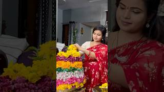 😍🫠 bathukamma festival styling telangana explore festivevibes trend youtube shorts yt [upl. by Adiela]