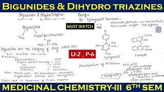 Biguanides amp DihydroTriazines  Cycloguanil Pamoate Proguanil  Antimalarial Drugs  Medchem3 [upl. by Portwin719]