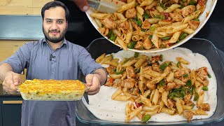 White Sauce Pasta And Chicken Bake  Creamy Bechamel Sauce [upl. by Kym410]