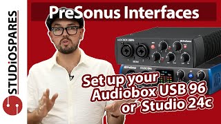 How to set up a PreSonus Audiobox USB 96 or Studio 24c [upl. by Verdie21]