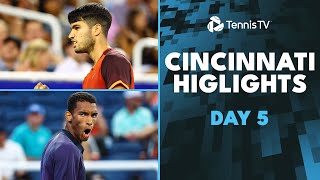 Alcaraz amp Monfils Clash Draper Battles AugerAliassime  Cincinnati 2024 Day 5 Highlights [upl. by Pegg978]