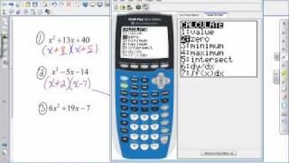 Calculator college algebra Factoring using the TI 84 [upl. by Royd]