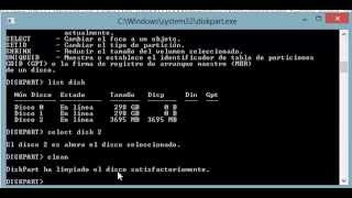 Crear un USB booteable con Diskpart [upl. by Elleinahc968]