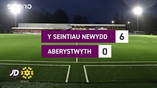 Uchafbwyntiau  Highlights Y Seintiau Newydd 60 Aberystwyth  JD Cymru Premier [upl. by Punke]