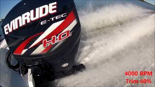 Evinrude ETec 150 HO WOT [upl. by Netsirt]